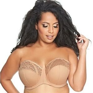 NWT Goddess Adelaide Strapless Bra in Sand Size 44DD READ